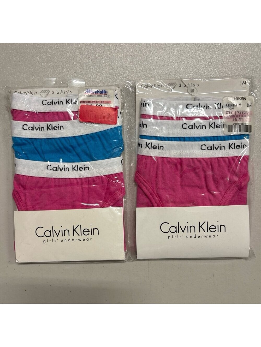 2 Packs Unopened 3-pack Calvin Klein Girls Underwear Briefs Sizes Medium